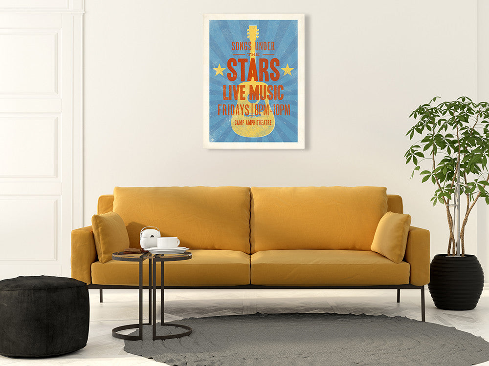Guitar IV Wall Art Print on the wall