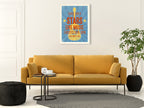 Guitar IV Wall Art Print on the wall