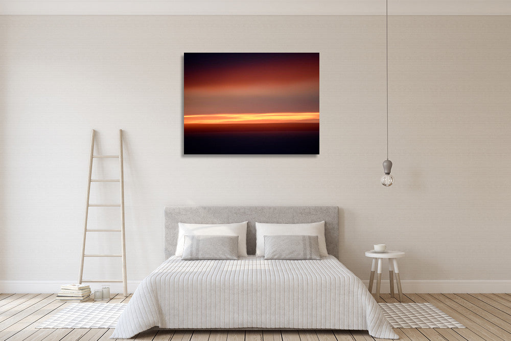 Abstract Sunset Wall Art Print on the wall
