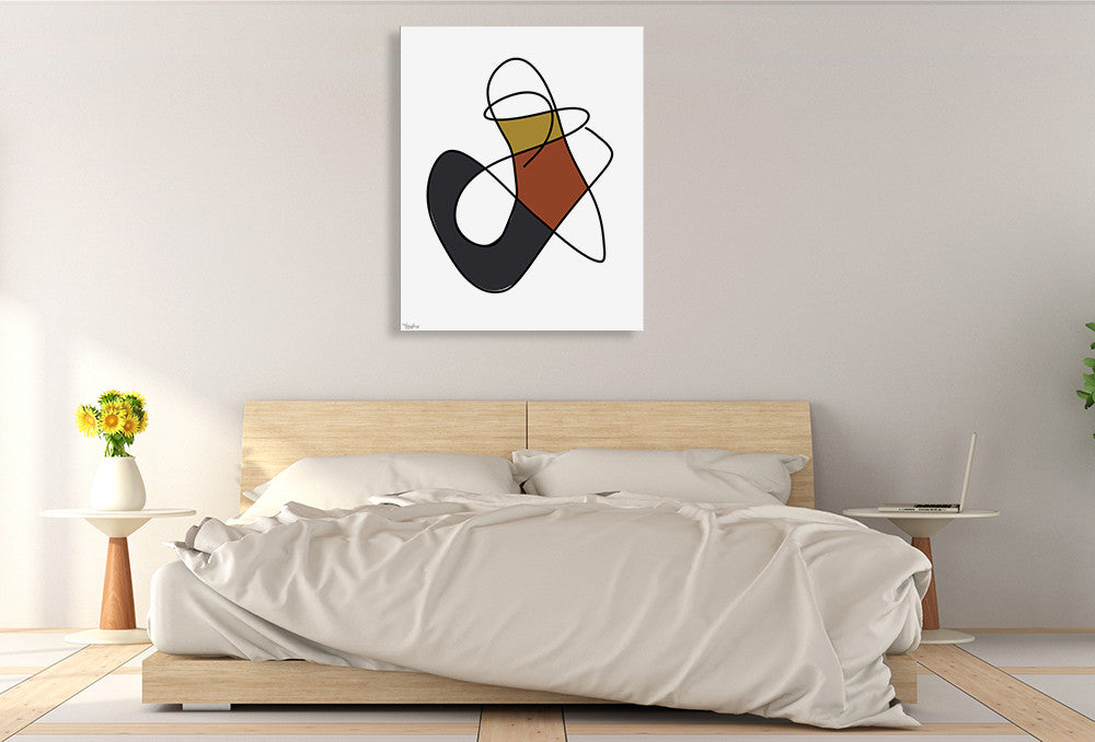 Abstract Tribeca IV Wall Art Print on the wall