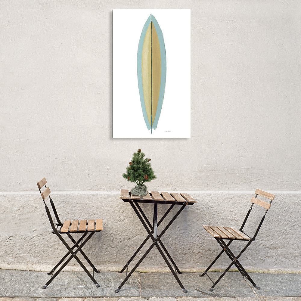 Beach Time Surfboard II Wall Art Print on the wall