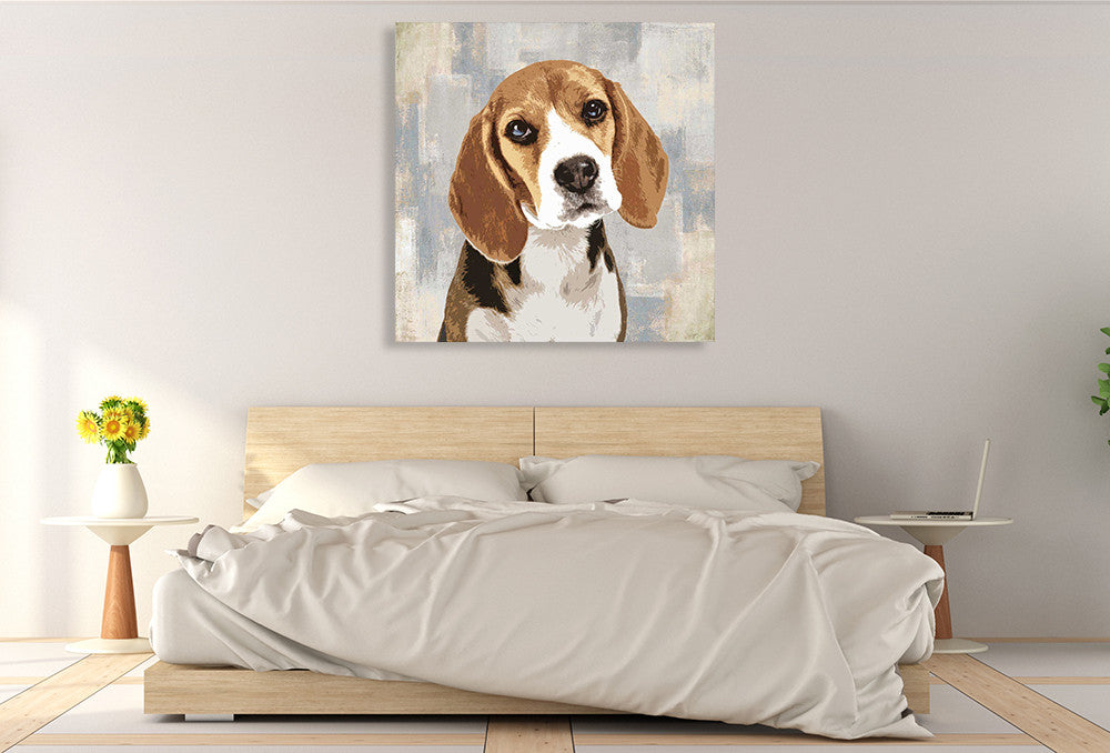 Beagle Wall Art Print on the wall