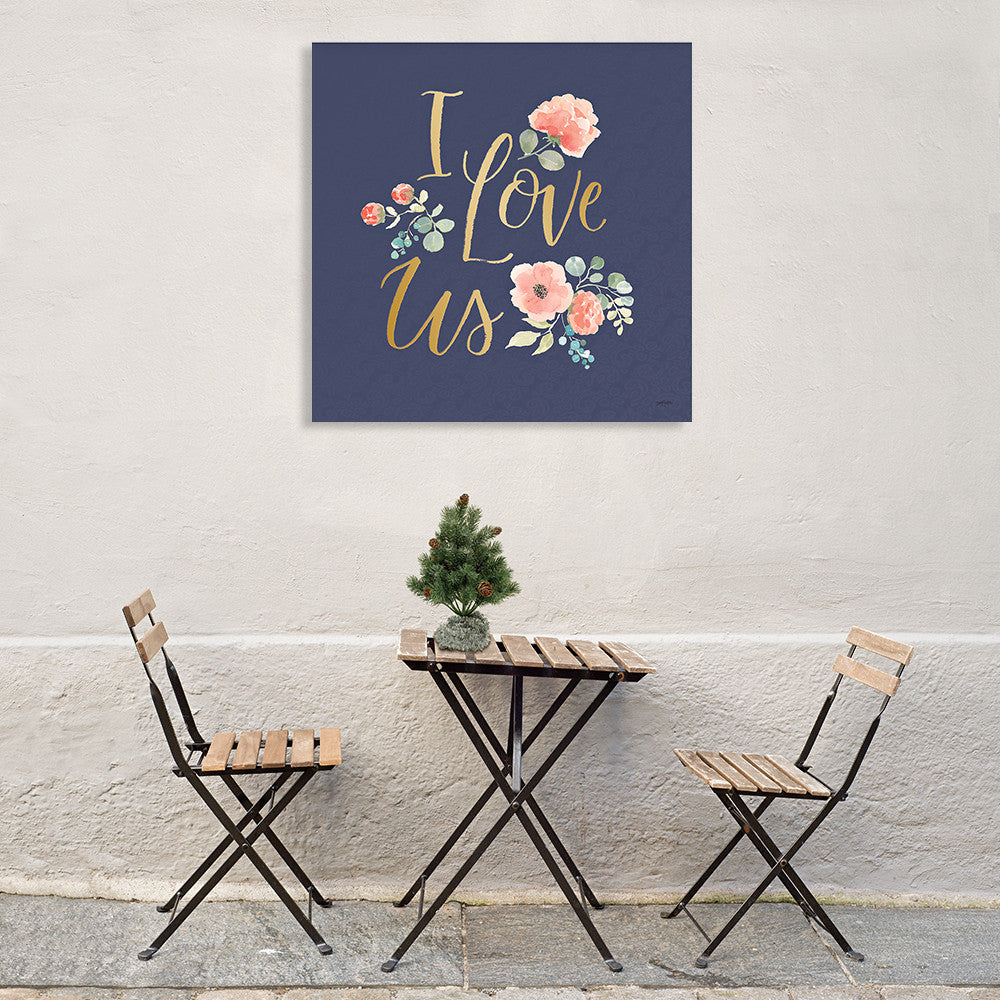 Blue Blooming Delight VI Wall Art Print on the wall