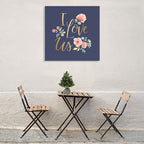 Blue Blooming Delight VI Wall Art Print on the wall
