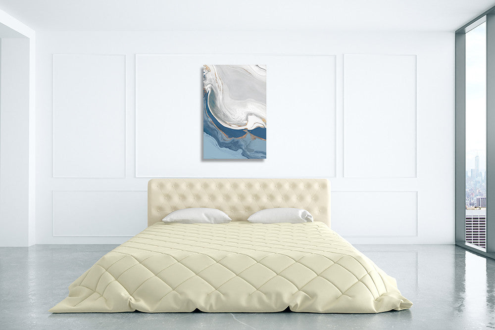 Blue Velour I Wall Art Print on the wall