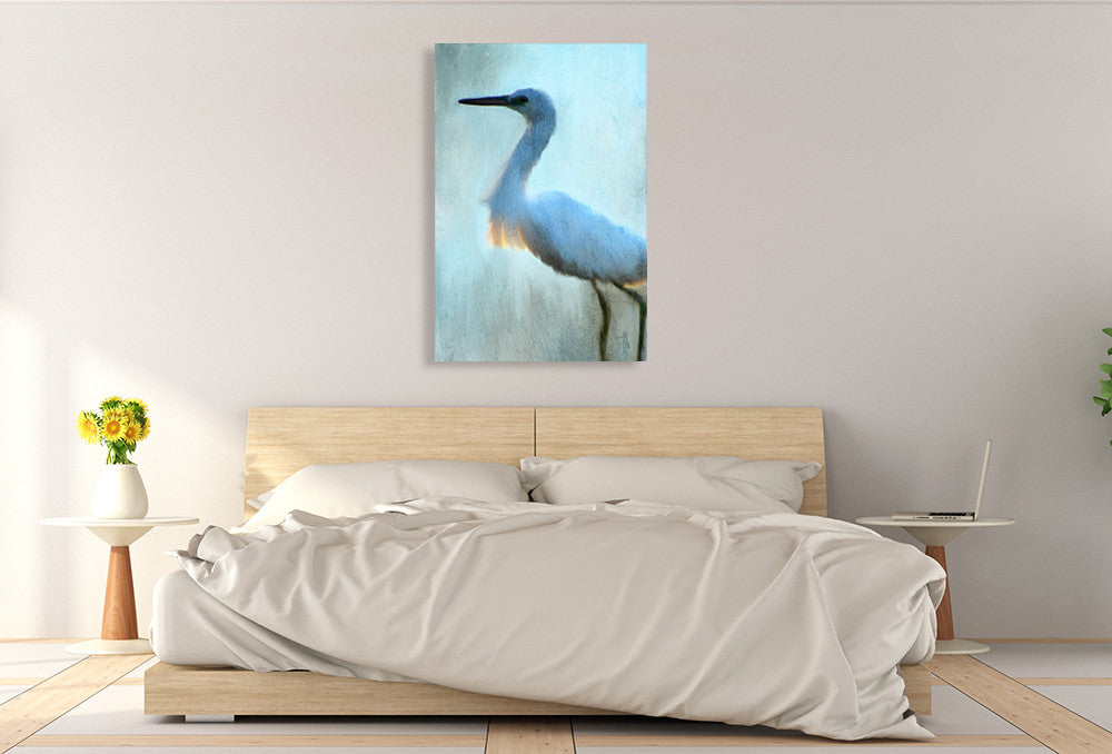 Blue Wall Art Print on the wall