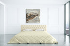 Brown Marble Wall Art Print on the wall