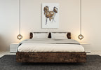 Calm Navy Wall Art Print on the wall