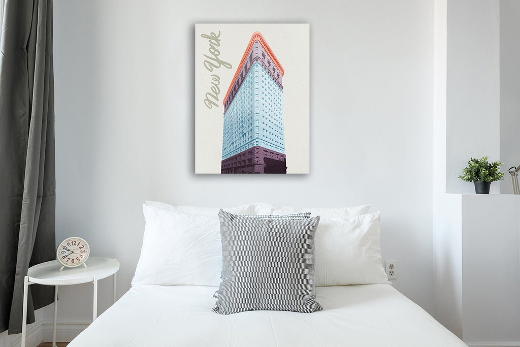 Colorful New York Wall Art Print on the wall