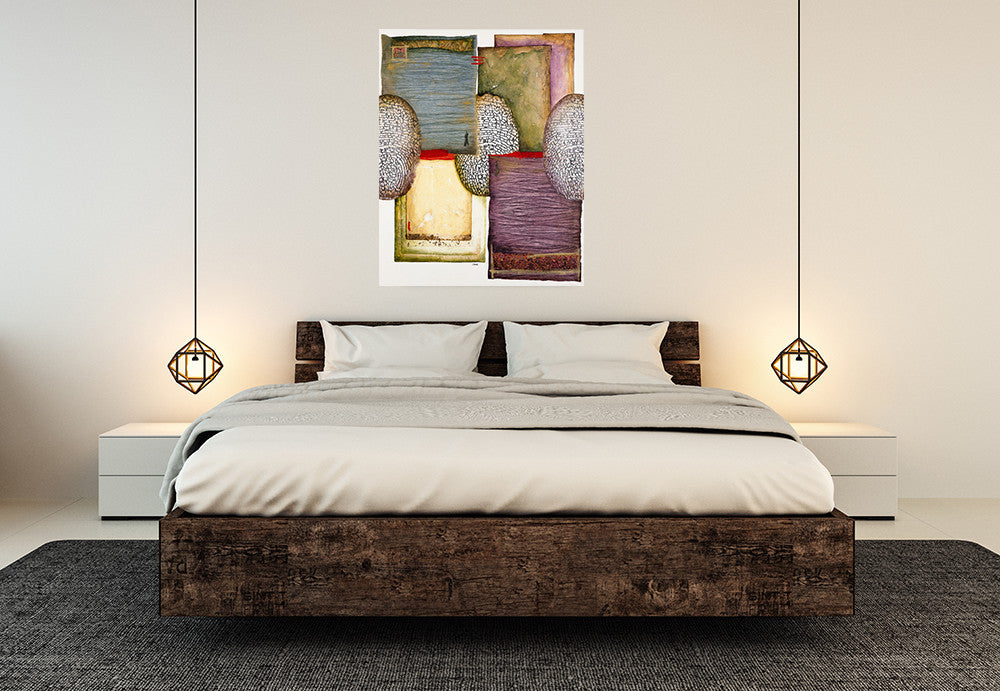 Continents Wall Art Print on the wall