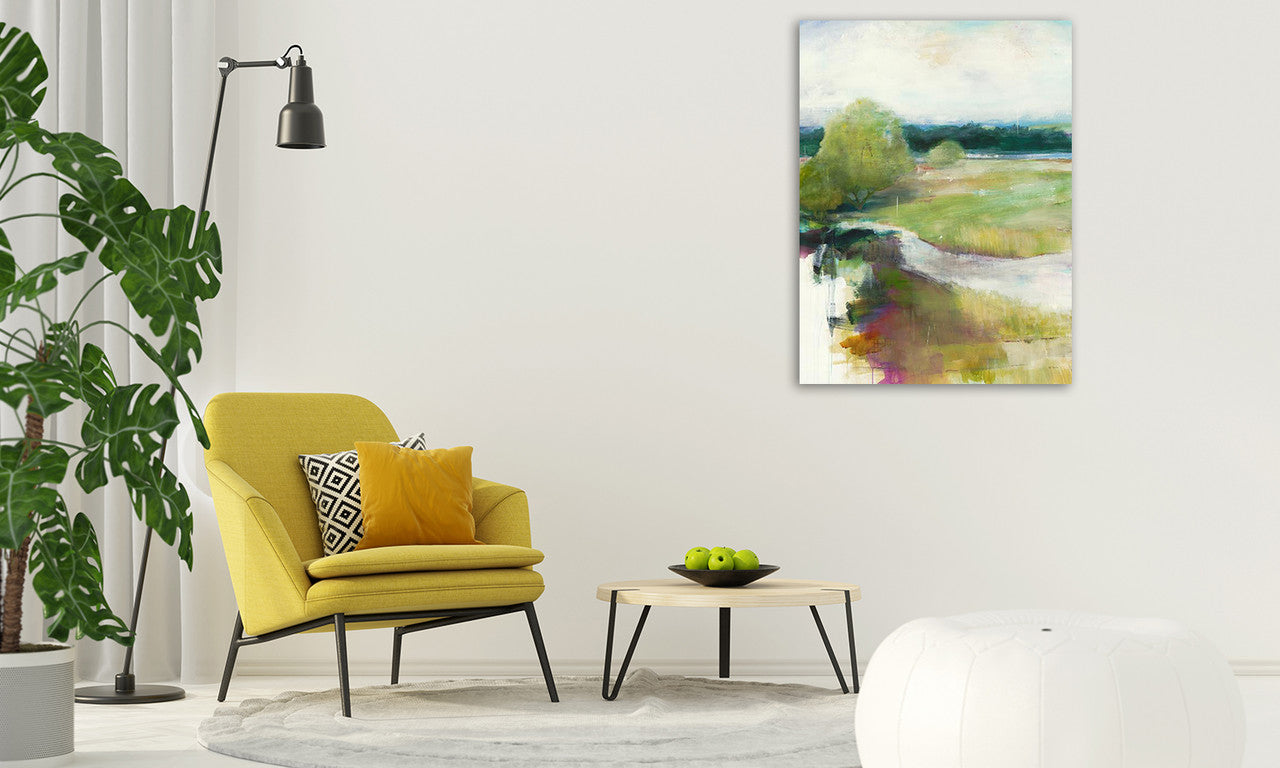 Crossing The Stream Wall Art Print on the wall