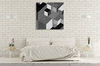 Cubic in Grey I Wall Art Print on the wall