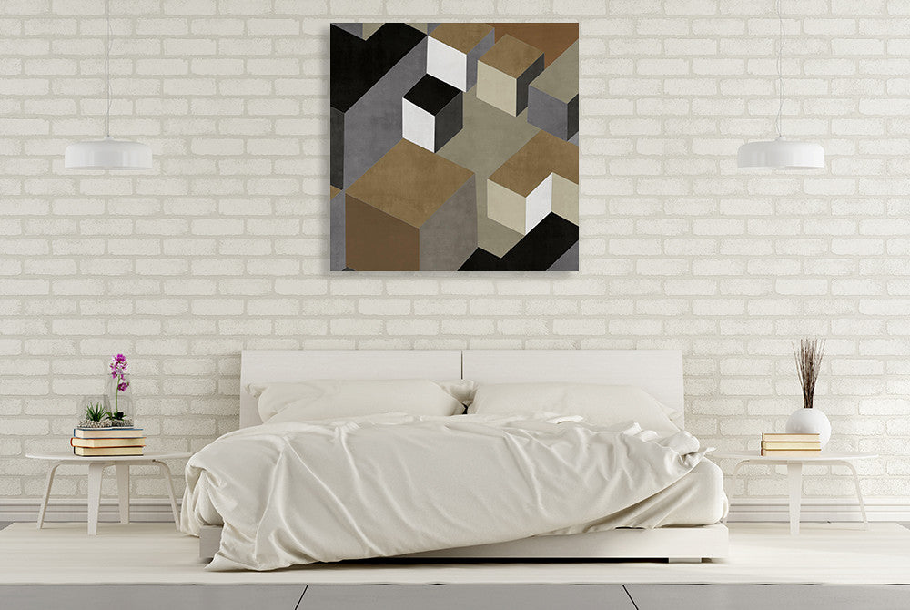 Cubic in Neutral II Wall Art Print