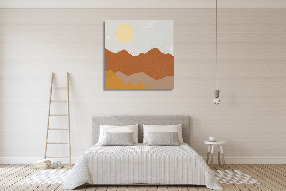 Desert Sun II Wall Art Print on the wall