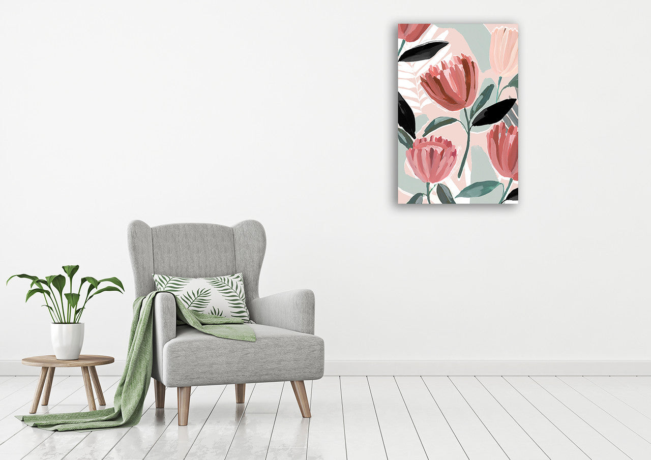 Dreamy Petals I Wall Art Print on the wall