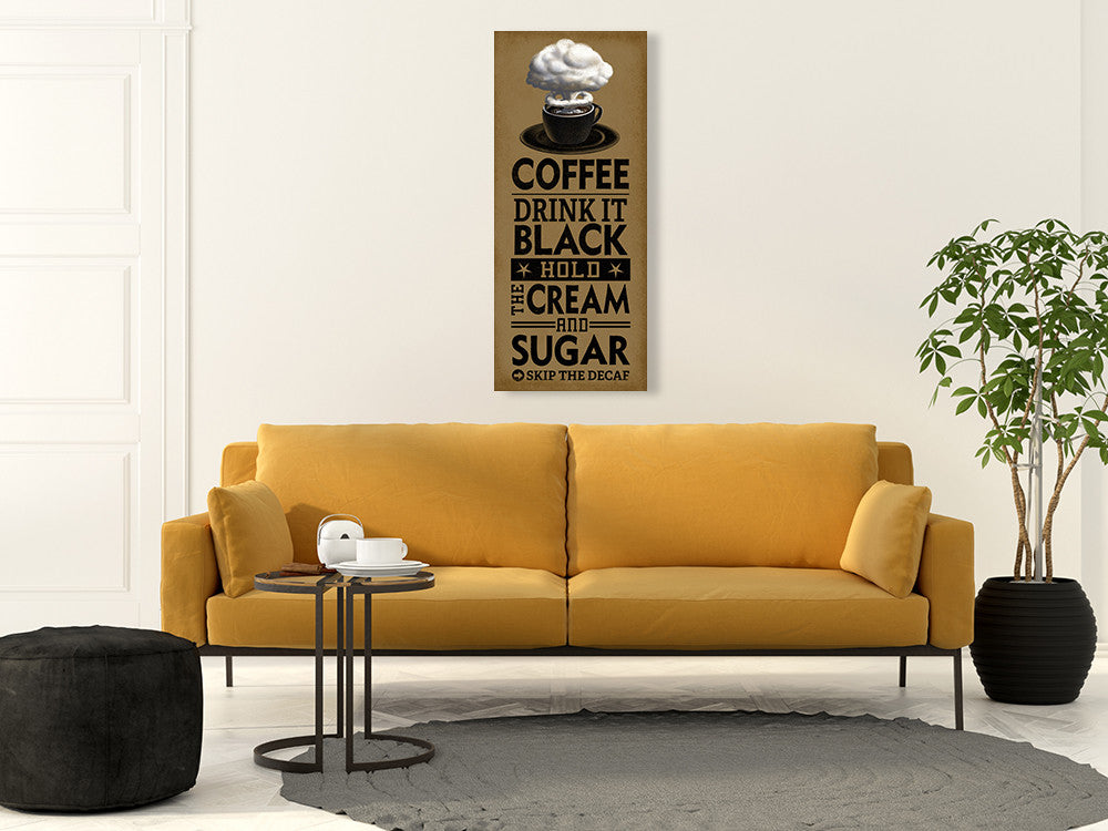 Drink It Black Wall Art Print on the wall