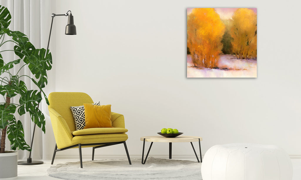Square Impressionist Wall Art Print on the wall