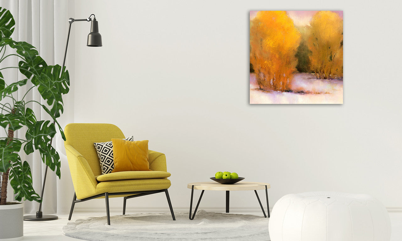 Square Impressionist Wall Art Print on the wall
