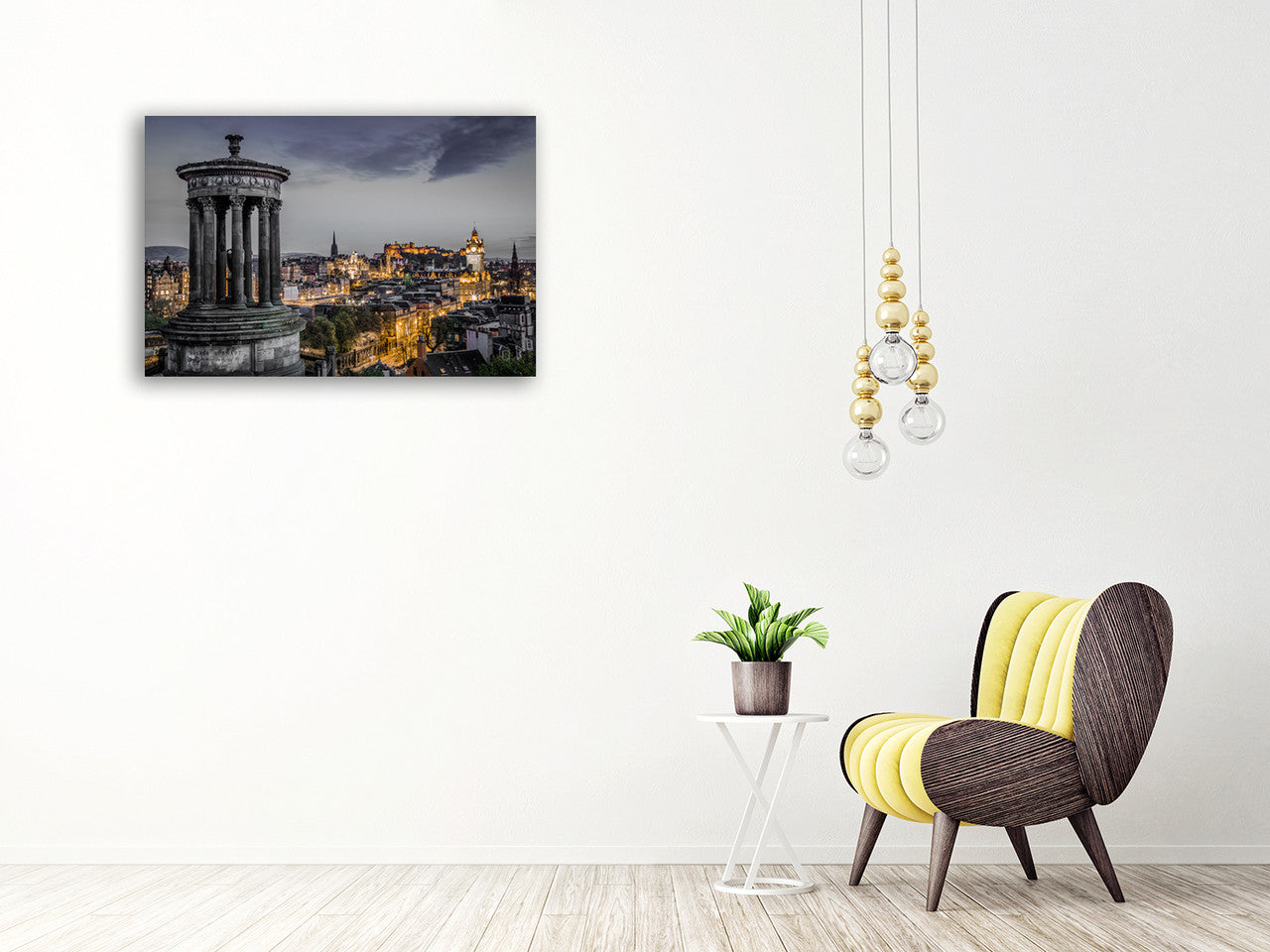 Edinburgh Wall Art Print on the wall