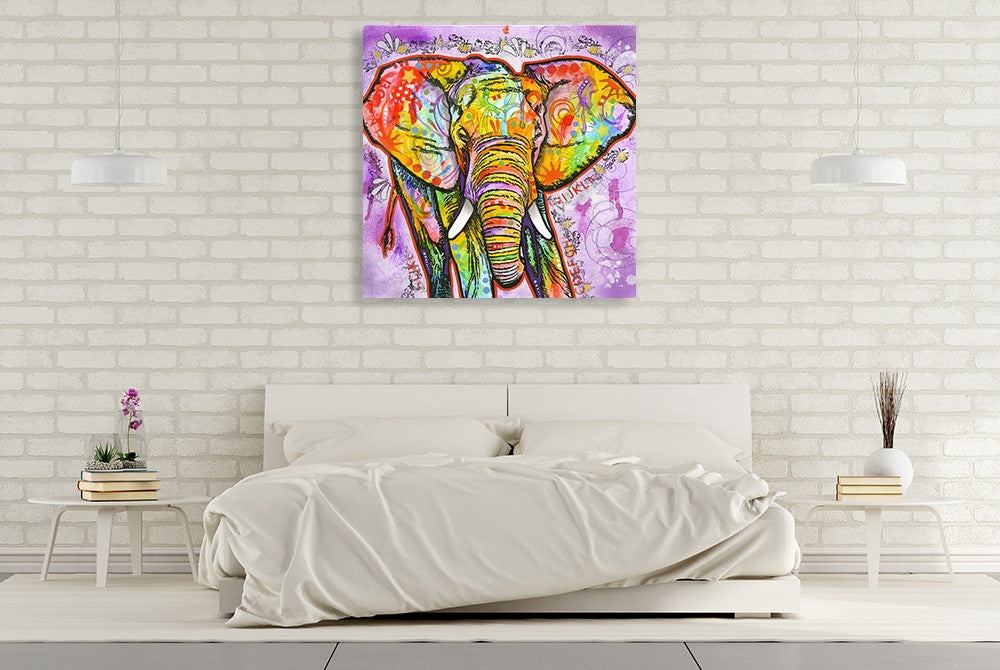 Elephant Wall Art Print on the wall
