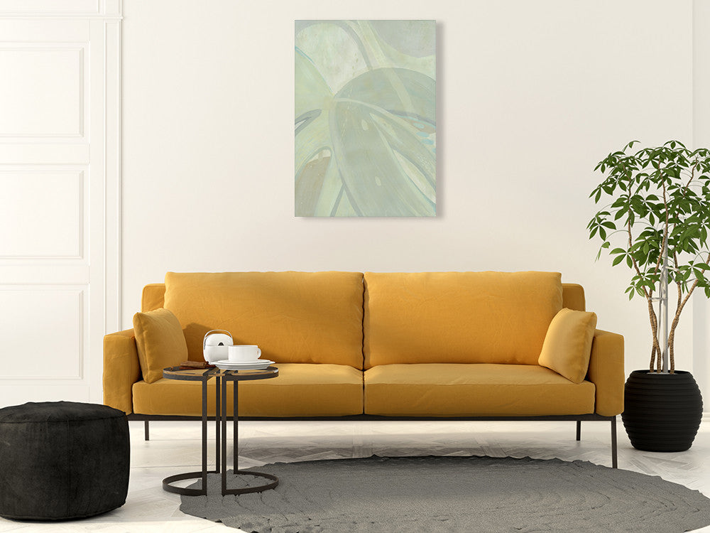 Encaustic Green I Wall Art Print on the wall