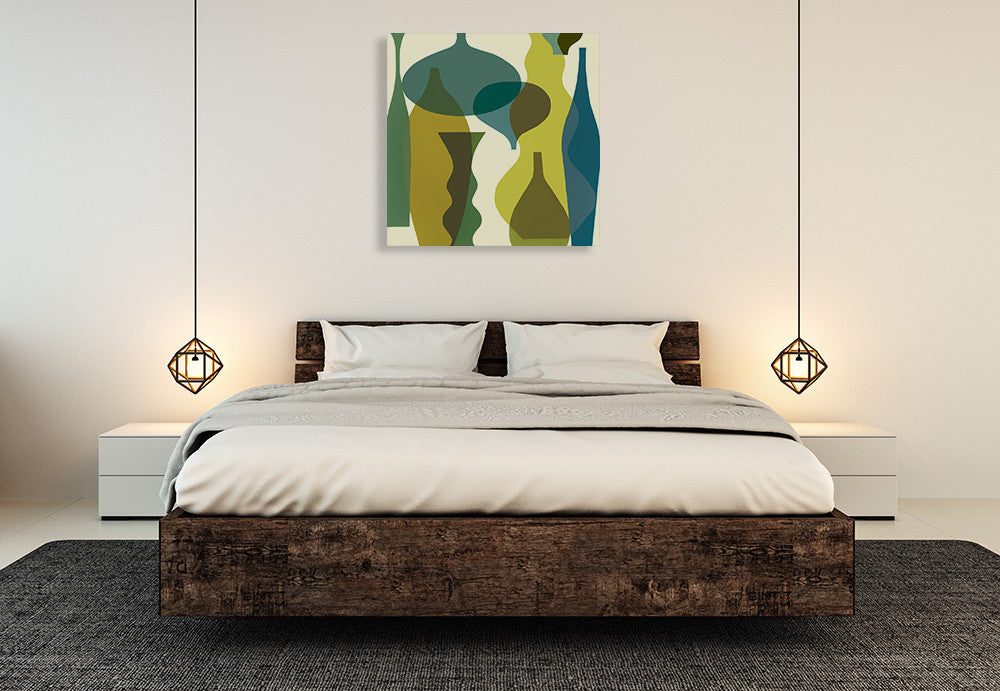 Floating Vases IV Wall Art Print on the wall