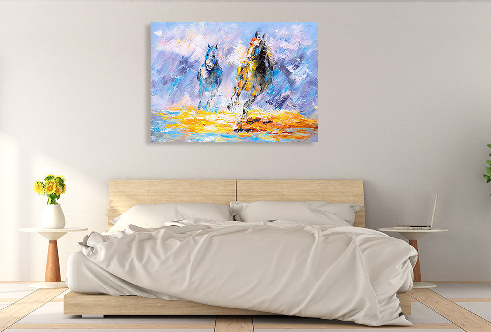 Free Wild Horses Wall Art Print on the wall