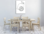 Fruit Contour Lemons Wall Art Print on the wall