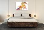 Giraffe Wall Art Print on the wall