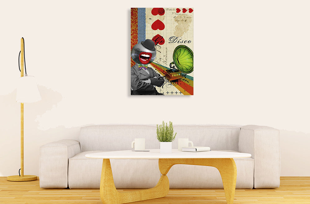 Go Disco Wall Art Print on the wall