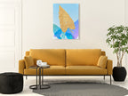 Goldnes Sommerblau I Wall Art Print on the wall