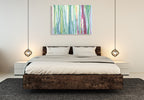 Green Watercolour Wall Art Print on the wall