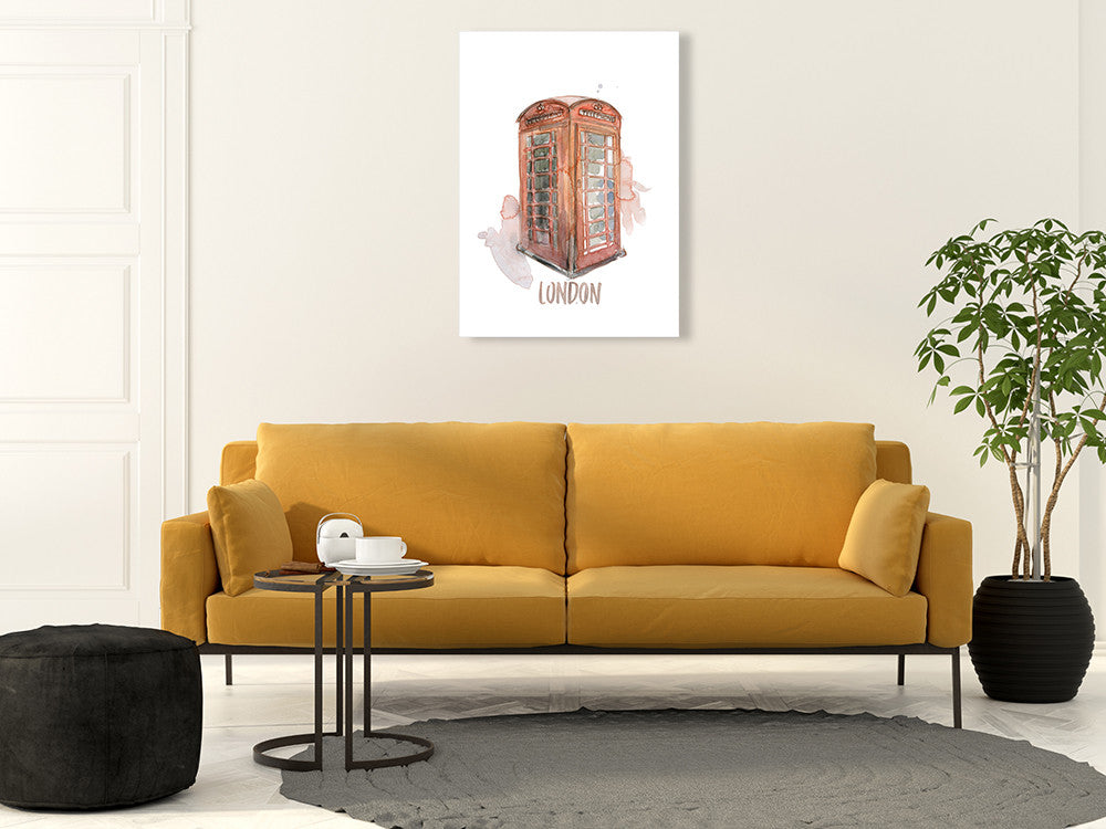London Booth Wall Art Print on the wall