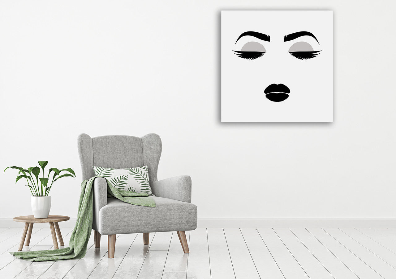 Her Face Wall Art Print on the wall