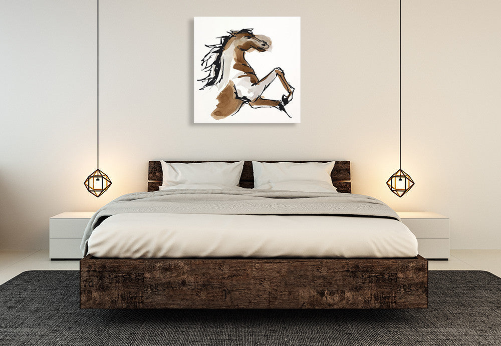Horse Courage Wall Art Print on the wall
