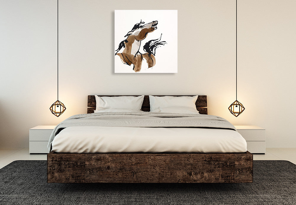 Horse Courage Wall Art Print on the wall