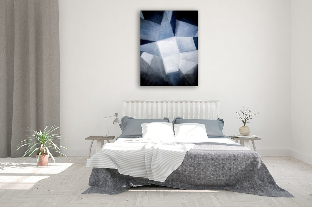 In Blue Times Wall Art Print on the wallIn Blue Times Wall Art Print on the wall