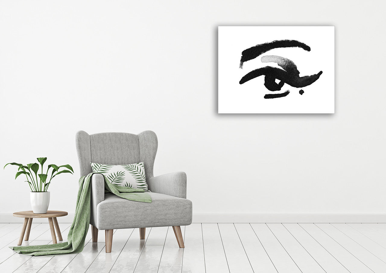 Inked Eye Wall Art Print on the wall