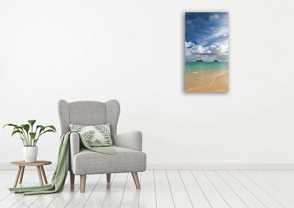 Lanikai Vertical Wall Art Print on the wall