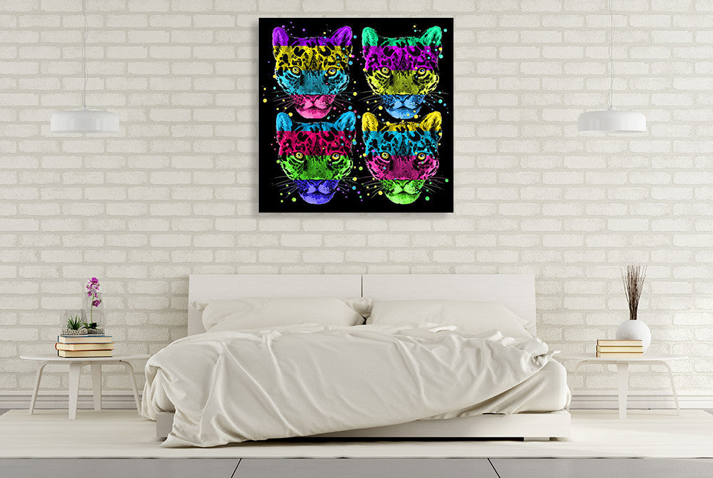 Leopard Wall Art Print on the wall