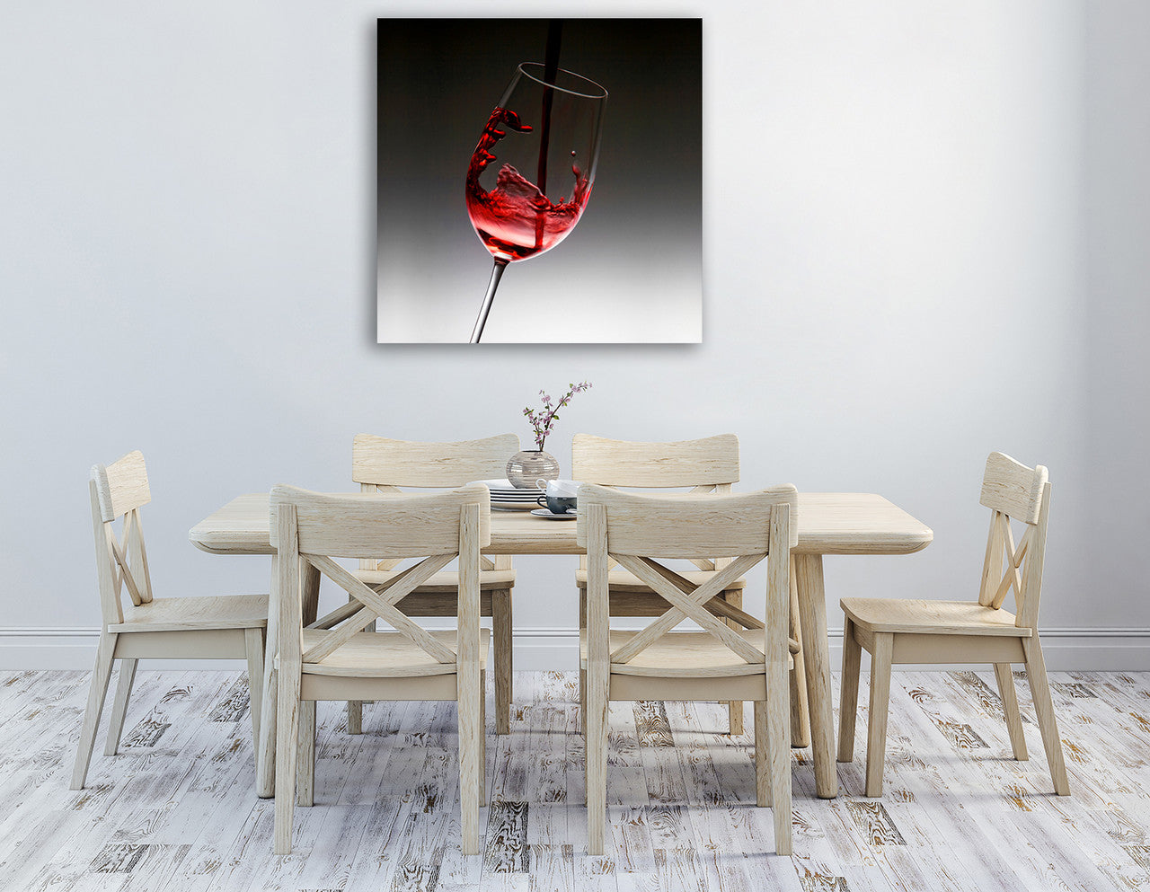Liquids V Wall Art Print on the wall