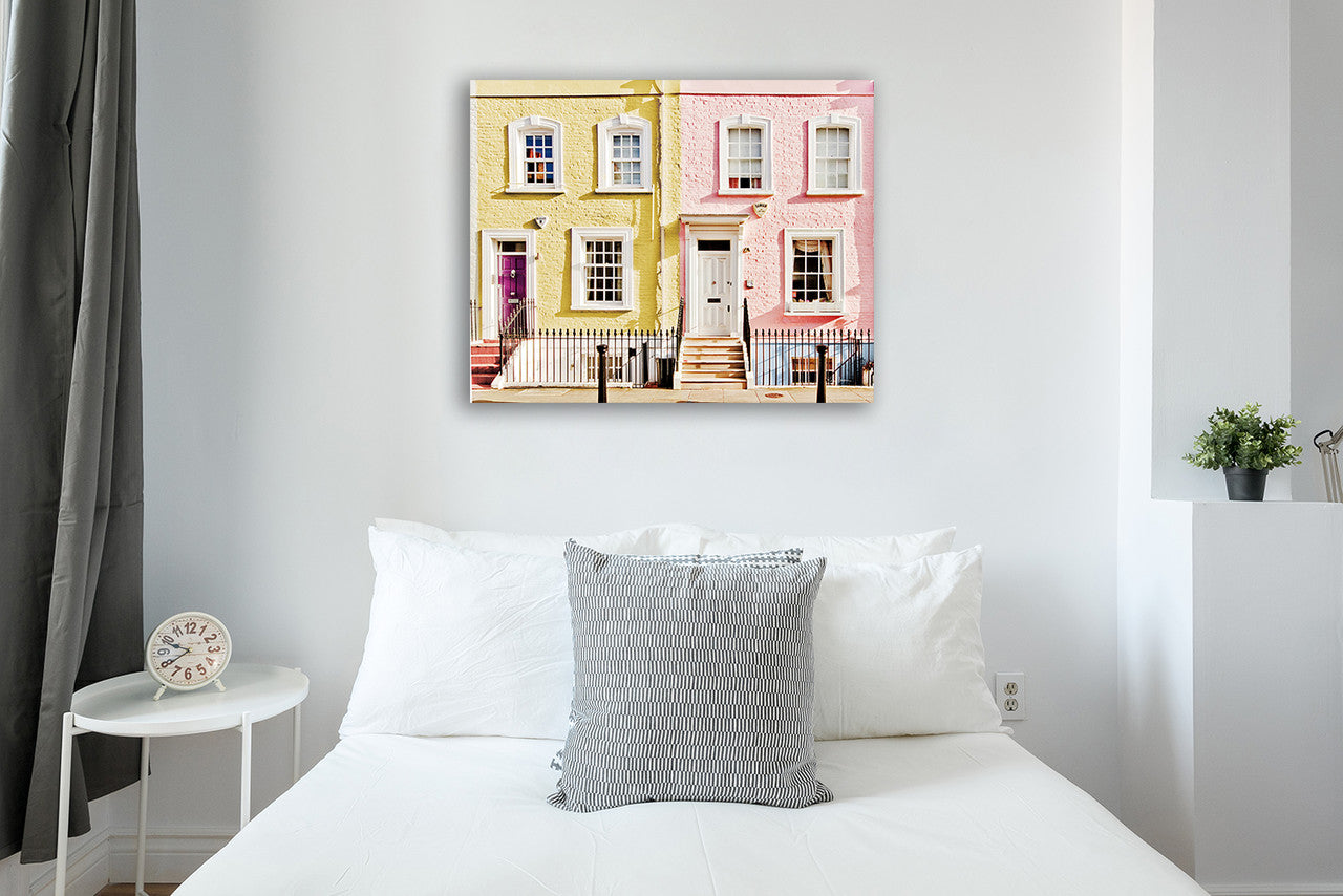 London Houses Spring Wall Art Print on the wall