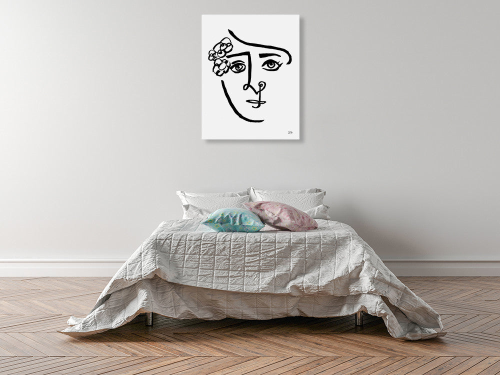 Making Faces III Wall Art Print on the wall
