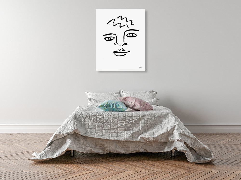 Making Faces IV Wall Art Print on the wall