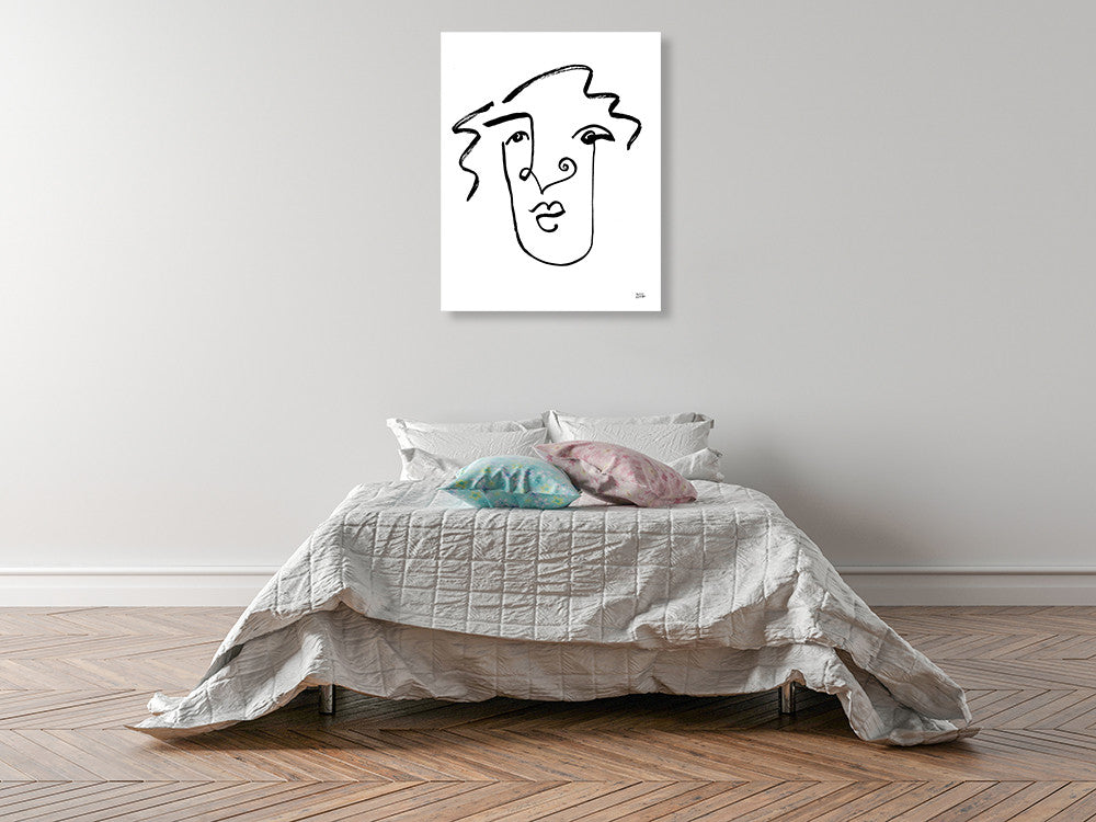 Making Faces VIII Wall Art Print on the wall