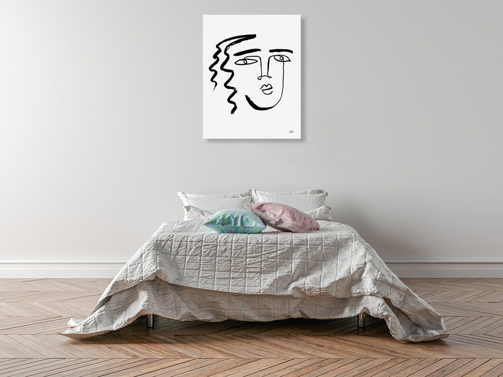 Making Faces V Wall Art Print on the wall
