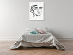 Making Faces V Wall Art Print on the wall