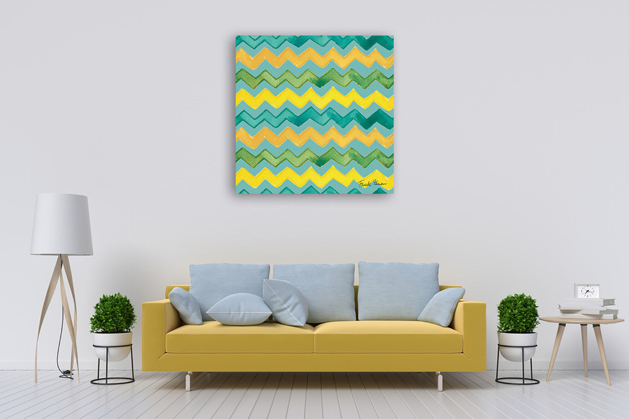 Mellow Yellow Step B Wall Art Print on the wall