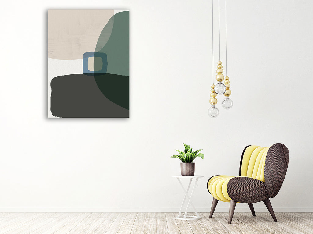 Mid Century Circles I Wall Art Print on the wall