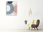 Mid Century Soft Luxe V Wall Art Print on the wall